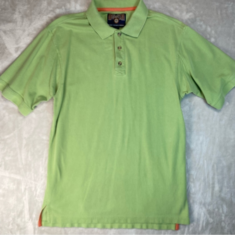 Duluth Trading Polo Shirt Mens Medium Green Short Sleeve Performance Long Tail
